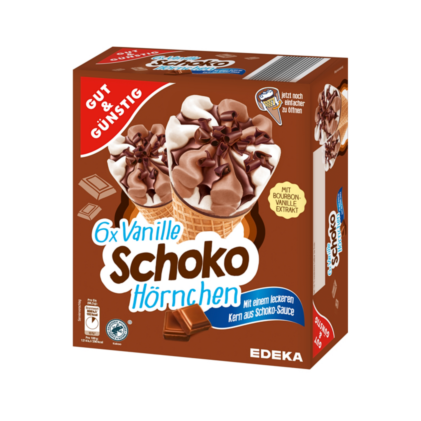 GUT&GÜNSTIG Vanille Schoko Hörnchen 6x120ml