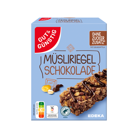 GUT&GÜNSTIG Müsliriegel Schokolade ohne Zucker 200g