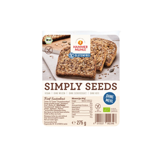 Bio Hammermühle Simply Seeds Fünf-Saatenbrot 275g