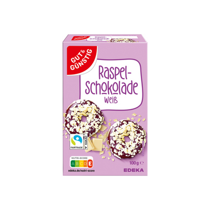 GUT&GÜNSTIG Raspelschokolade weiß 100g