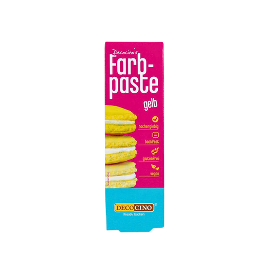 Decocino Farbpaste für Lebensmittel gelb 20g