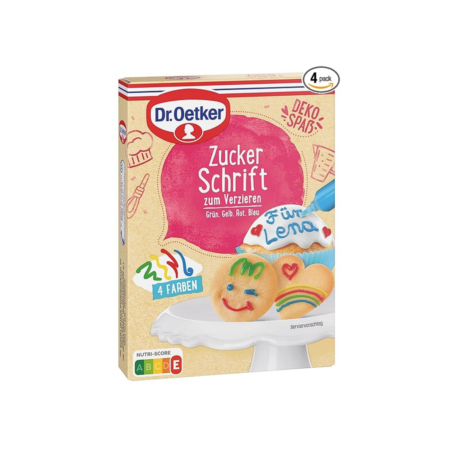Dr.Oetker Zuckerschrift 4 Farben 100g