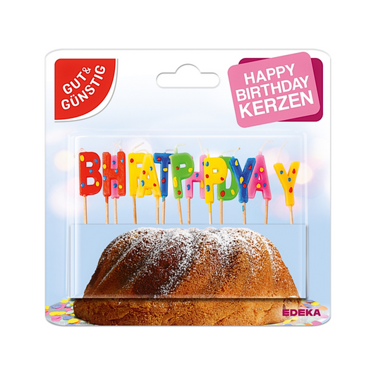 GUT&GÜNSTIG Kerzen Happy Birthday