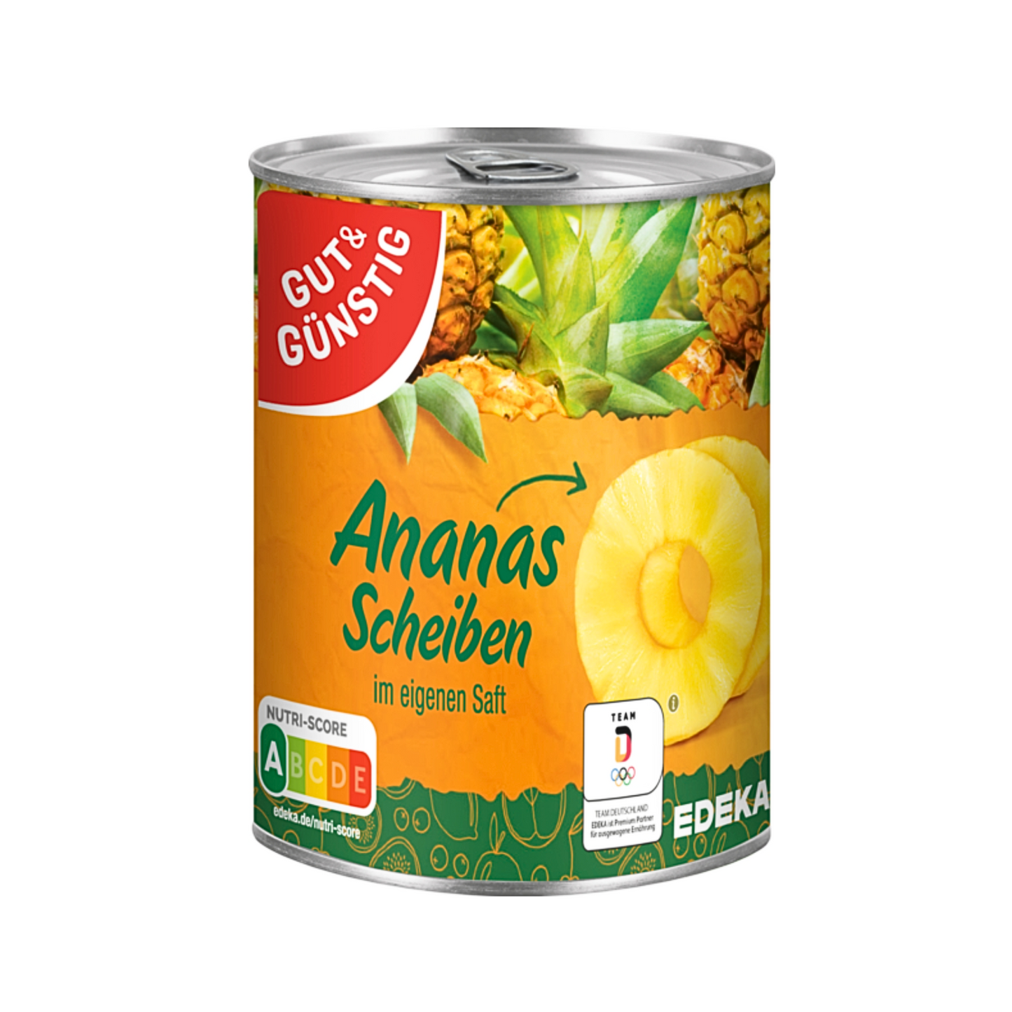 GUT&GÜNSTIG Ananas Scheiben in Saft 820g