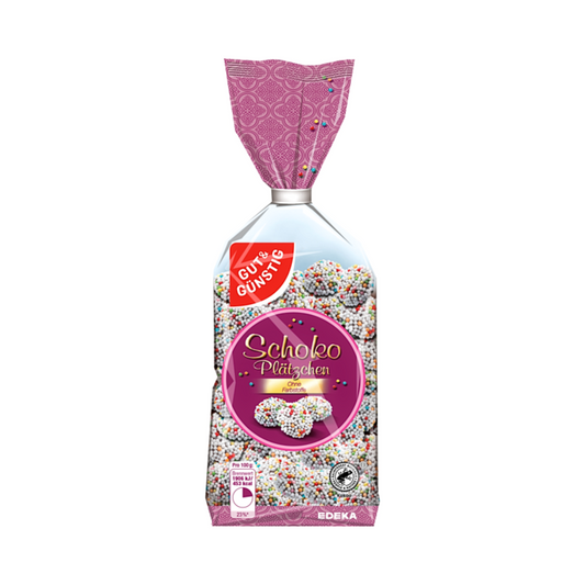 GUT&GÜNSTIG Schokoplätzchen mit Nonpareille 200g