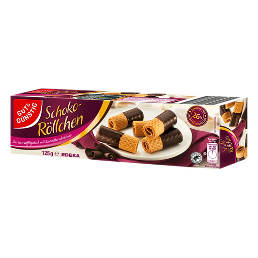 GUT&GÜNSTIG Schoko Röllchen Zartbitter 125g