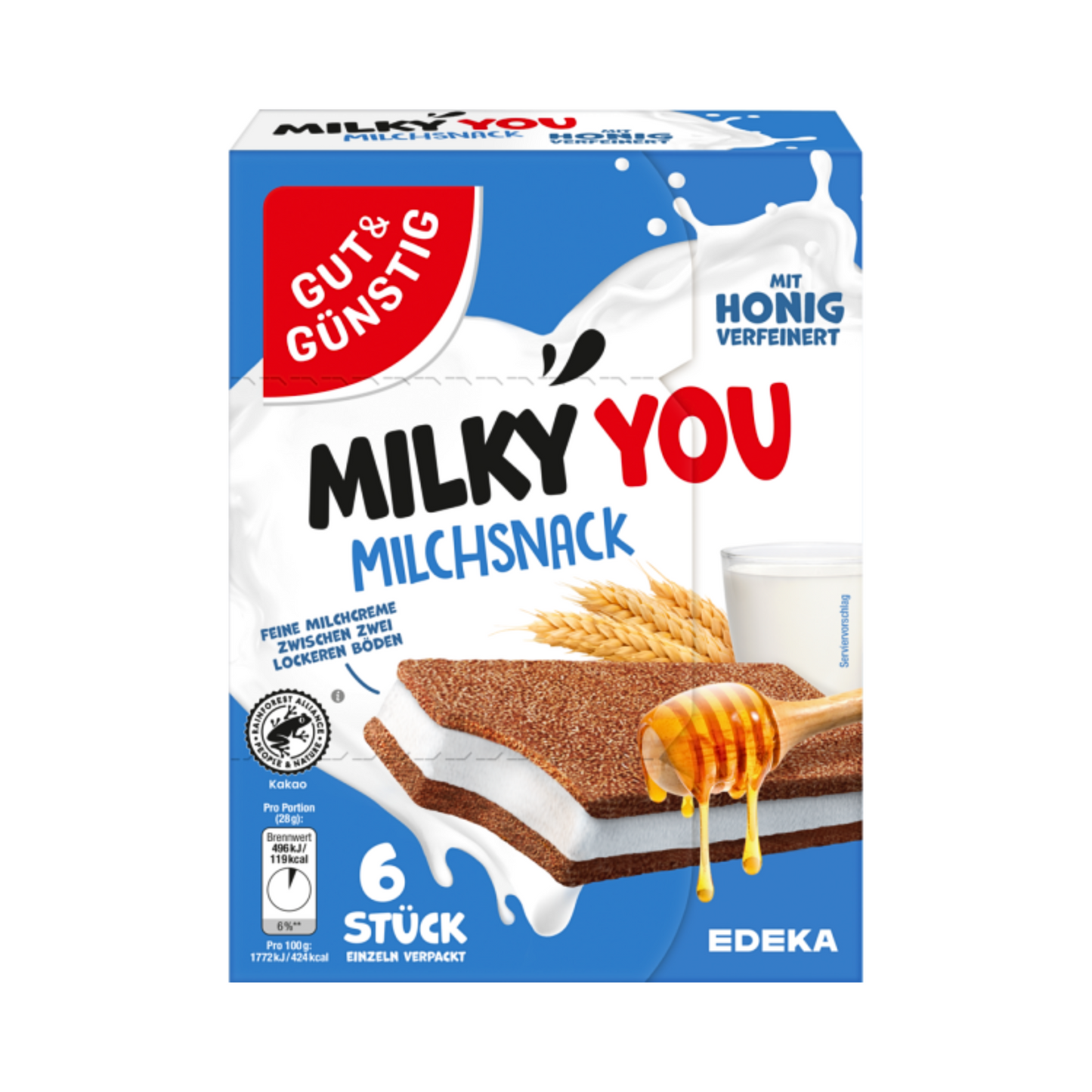 GUT&GÜNSTIG Milchsnack 6x28g
