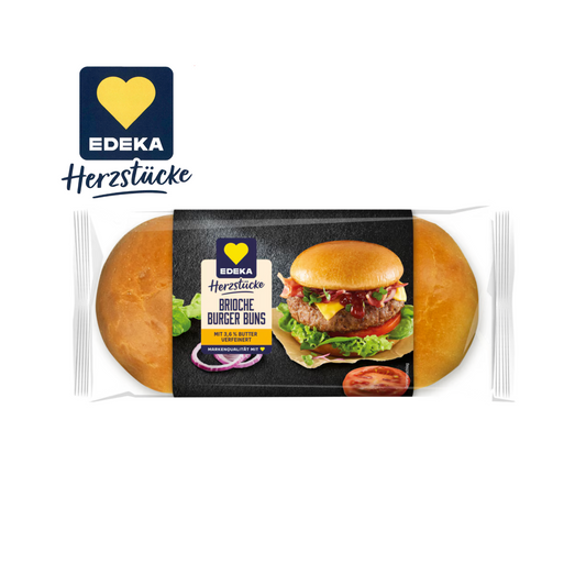 EDEKA Herzstücke Laugen Brioche Buns 4ST 300g