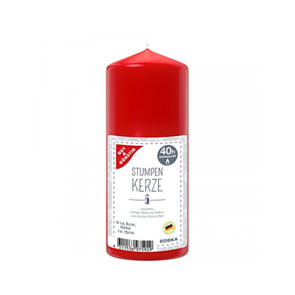 GUT&GÜNSTIG Stumpenkerze rot 150/60mm