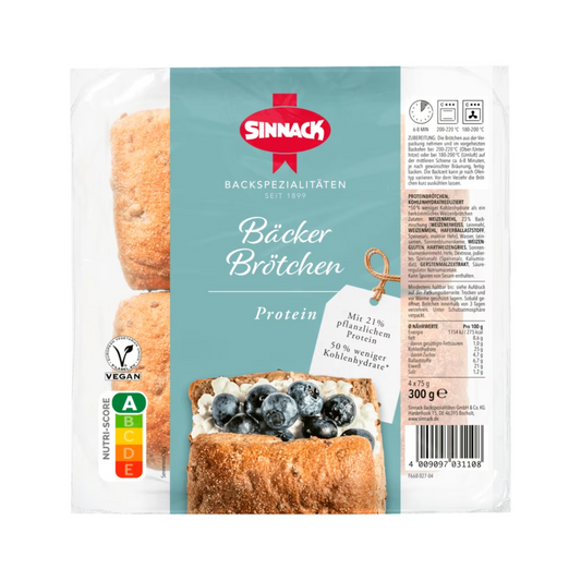 Sinnack Proteinbrötchen 4ST 300g