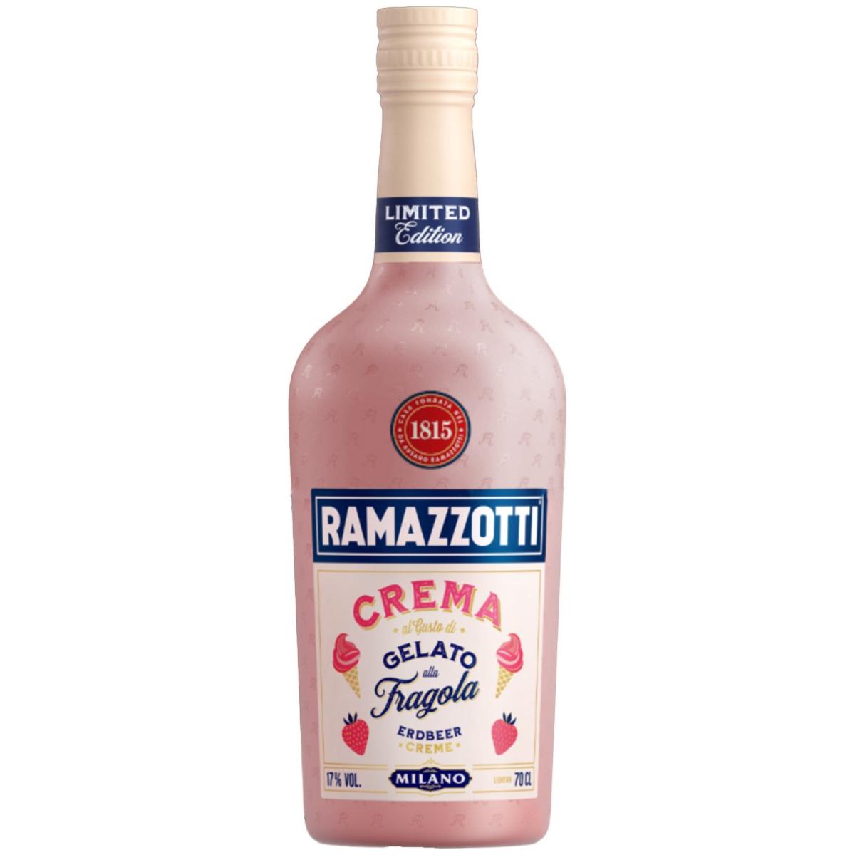 Ramazzotti Crema Gelato alla Fragola 17% 0,7l foodpipe [Lebensmittel-Lieferservice Rostock]