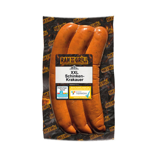 Ran an den Grill Schinkenkrakauer XXL 3x160g foodpipe [Lebensmittel-Lieferservice Rostock]