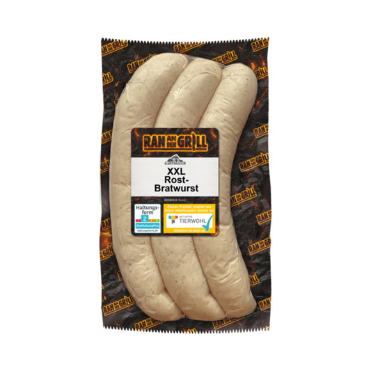 Ran an den Grill XXL Rostbratwurst 3x160g foodpipe [Lebensmittel-Lieferservice Rostock]