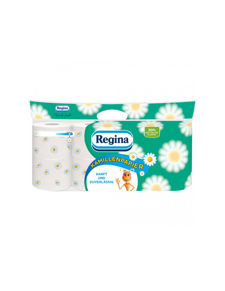 Regina Toilettenpapier Kamille 3-lagig 8x150BL foodpipe [Lebensmittel-Lieferservice Rostock]