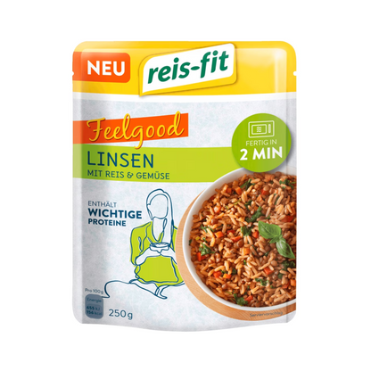 Reis-Fit Linsen mit Gemüse&Reis 250g foodpipe [Lebensmittel-Lieferservice Rostock]