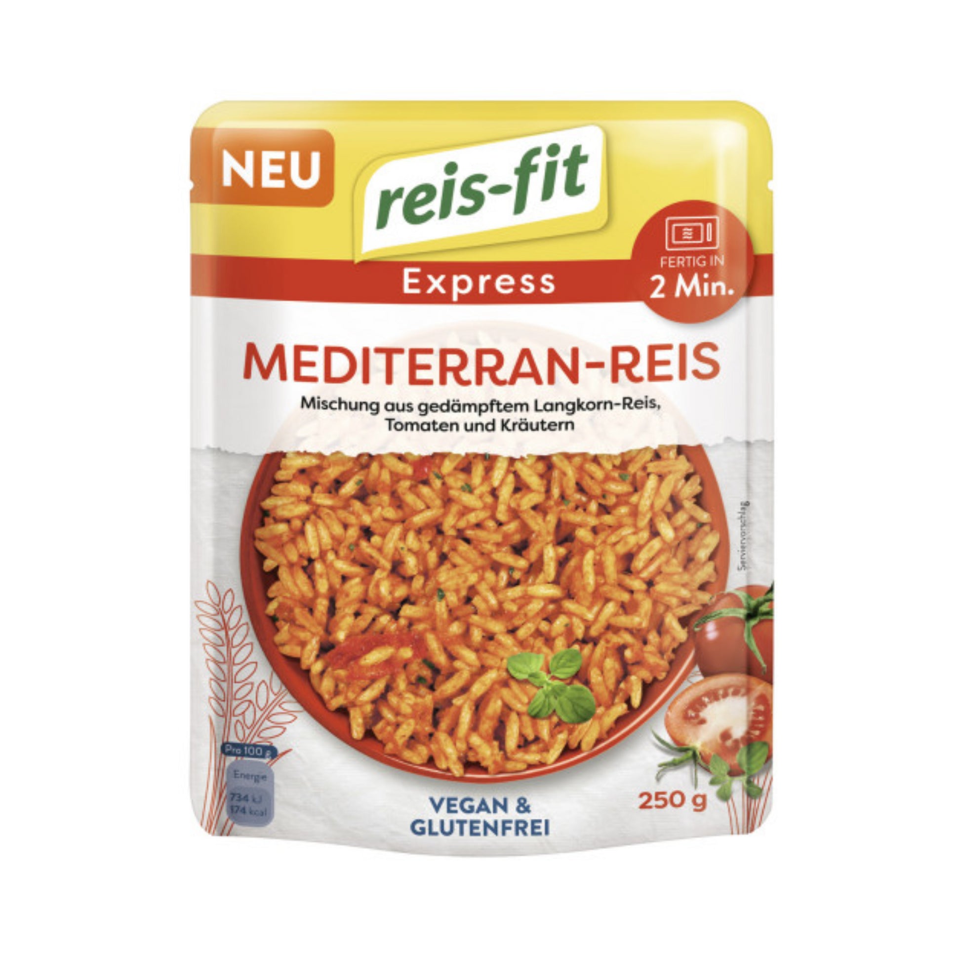 Reis-fit Expres mediterran-Reis 250g foodpipe [Lebensmittel-Lieferservice Rostock]