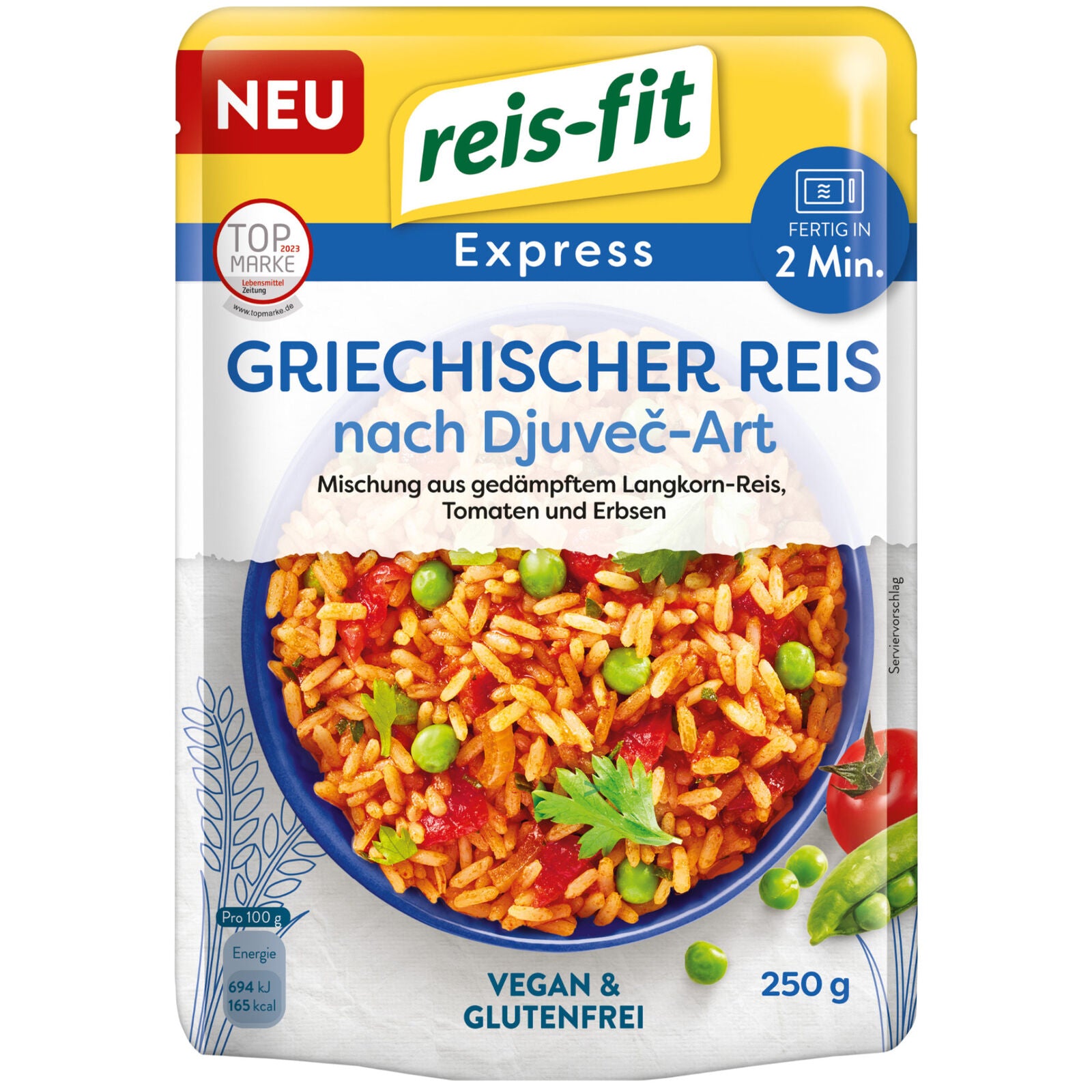 Reis-fit Express griechischer Reis 250g foodpipe [Lebensmittel-Lieferservice Rostock]