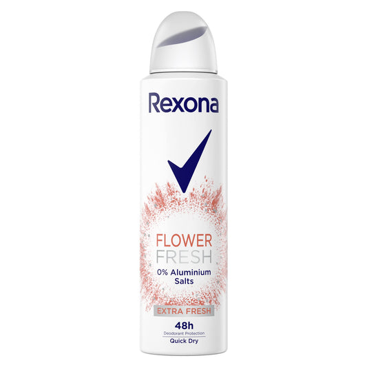 Rexona Deo Spray Flower Fresh 48-Stunden-Schutz ohne Aluminiumsalze 150ml foodpipe [Lebensmittel-Lieferservice Rostock]