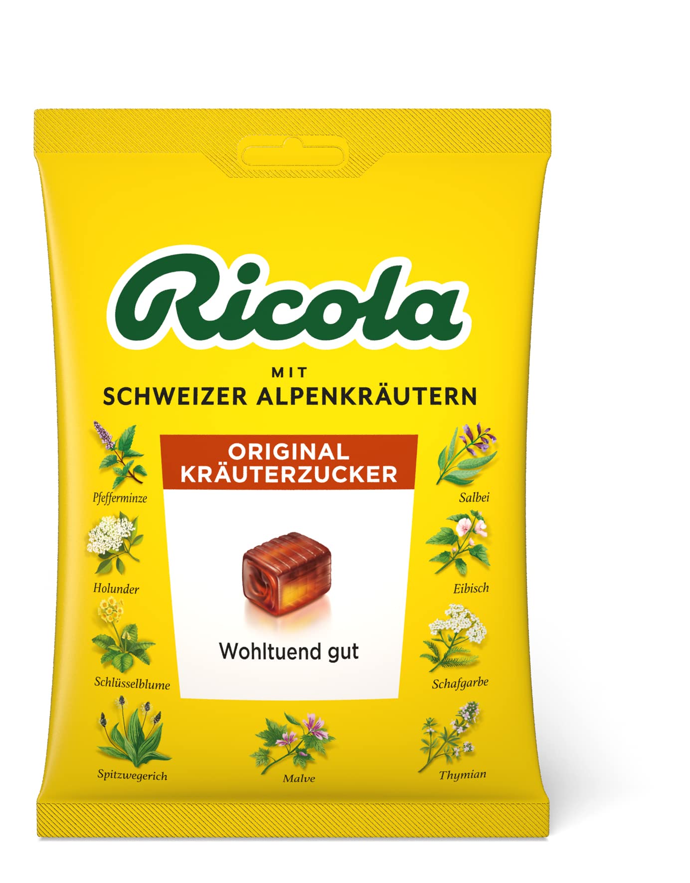 Ricola Kräuter Original Hustenbonbons ohne Zucker 50g foodpipe [Lebensmittel-Lieferservice Rostock]