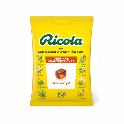 Ricola Kräuter Original Hustenbonbons ohne Zucker 50g foodpipe [Lebensmittel-Lieferservice Rostock]