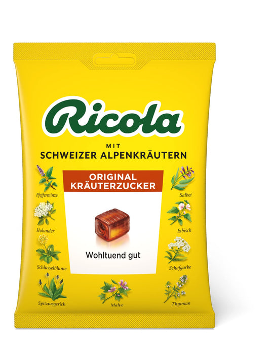 Ricola Kräuter Original Hustenbonbons ohne Zucker 50g foodpipe [Lebensmittel-Lieferservice Rostock]