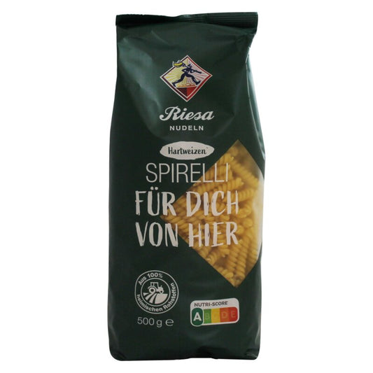 Riesa Hartweizennudeln Spirelli 500g foodpipe [Lebensmittel-Lieferservice Rostock]