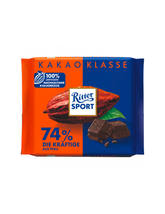 Ritter Sport 74% Die Kräftige Tafel 100g foodpipe [Lebensmittel-Lieferservice Rostock]