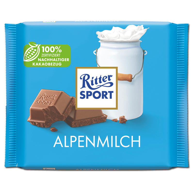 Ritter Sport Alpenmilch Tafel 100g foodpipe [Lebensmittel-Lieferservice Rostock]