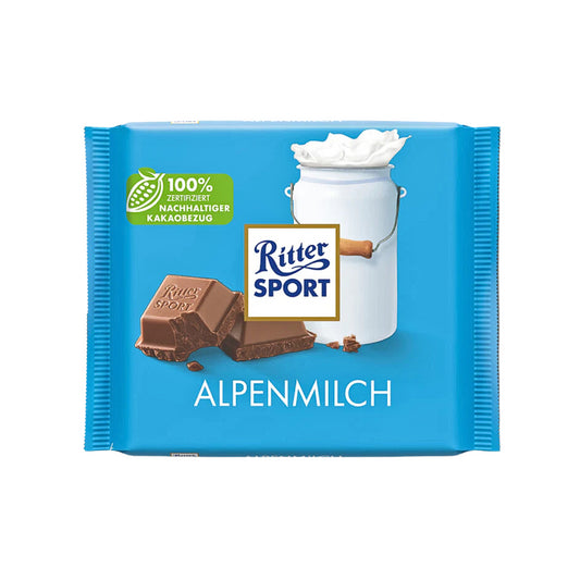 Ritter Sport Alpenmilch Tafel 100g foodpipe [Lebensmittel-Lieferservice Rostock]