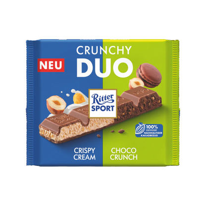 Ritter Sport Crunchy Duo Tafel 218g foodpipe [Lebensmittel-Lieferservice Rostock]