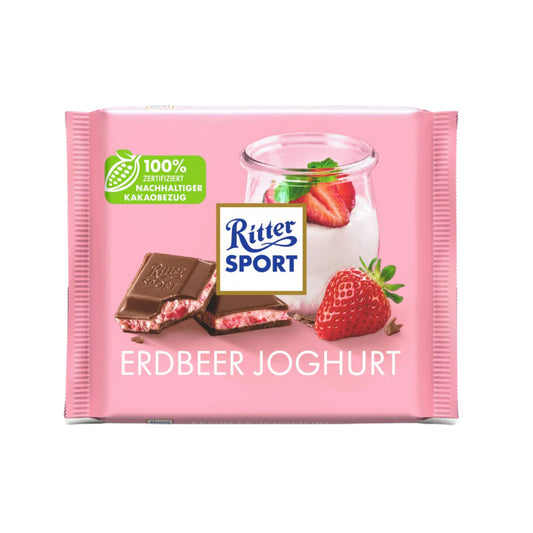 Ritter Sport Erdbeer Joghurt Tafel 100g foodpipe [Lebensmittel-Lieferservice Rostock]