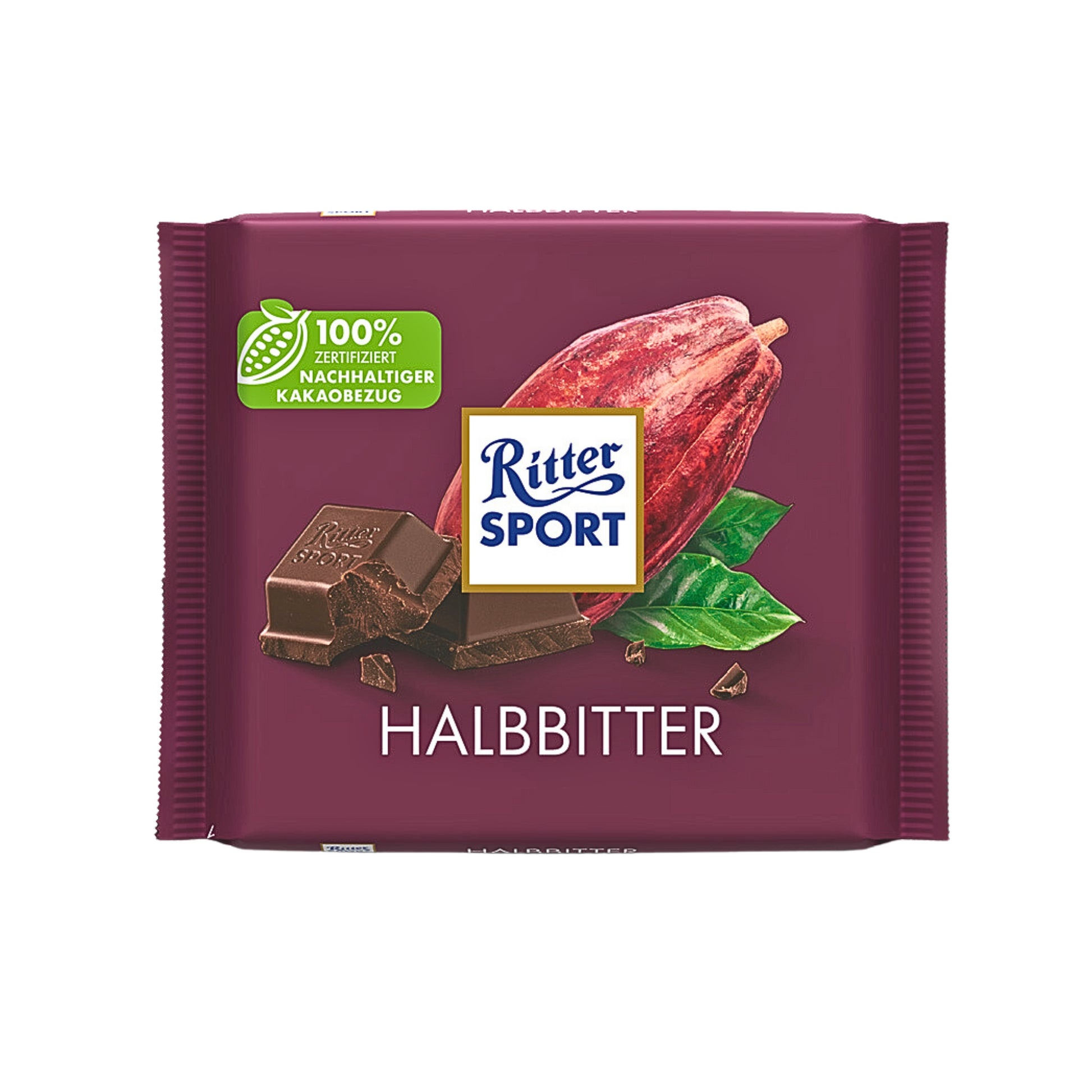 Ritter Sport Halbbitter Tafel 100g foodpipe [Lebensmittel-Lieferservice Rostock]