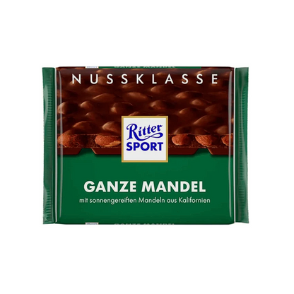 Ritter Sport Nuss Klasse Ganze Mandel Tafel 100g foodpipe [Lebensmittel-Lieferservice Rostock]