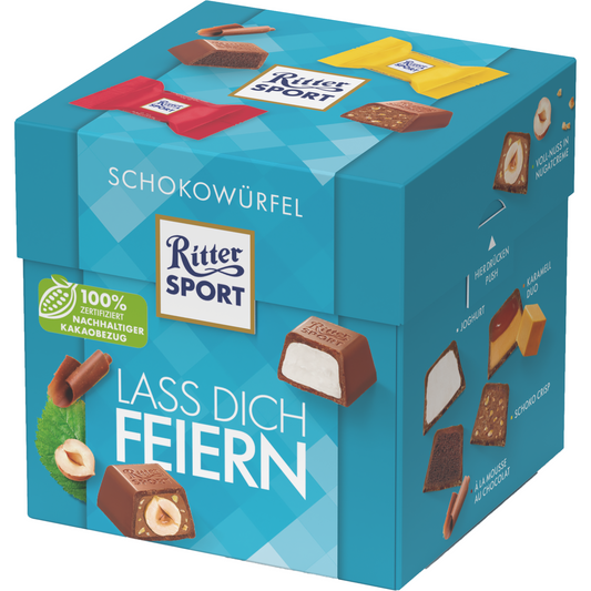 Ritter Sport Schokowürfel Lass Dich Feiern 176g foodpipe [Lebensmittel-Lieferservice Rostock]