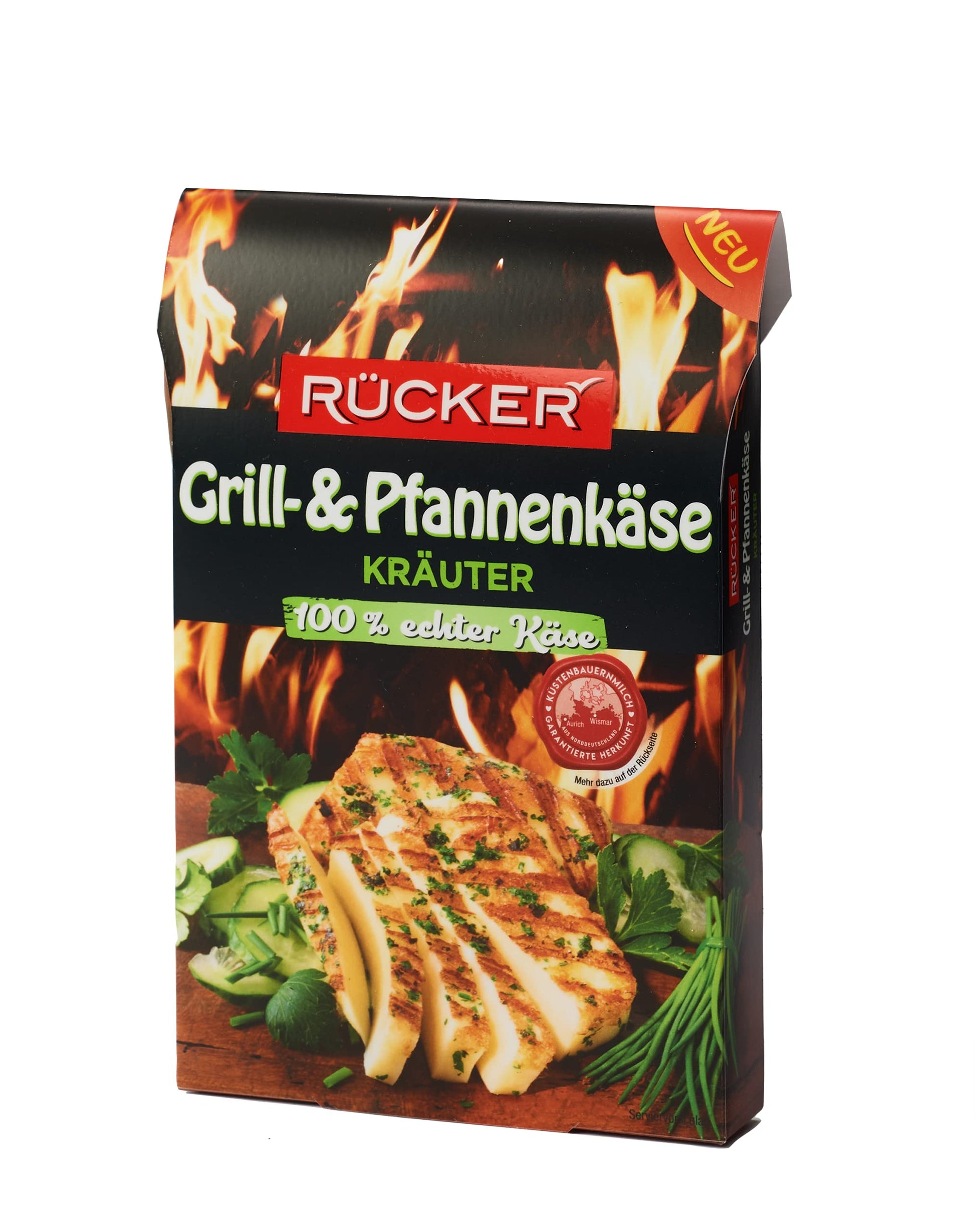 Rücker Grill- und Pfannenkäse Kräuter 45% Vollfettstufe 150g foodpipe [Lebensmittel-Lieferservice Rostock]