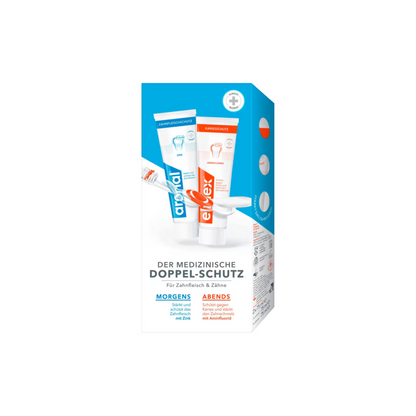 aronal/elmex Doppel-Schutz Zahncreme 2x75ml foodpipe [Lebensmittel-Lieferservice Rostock]