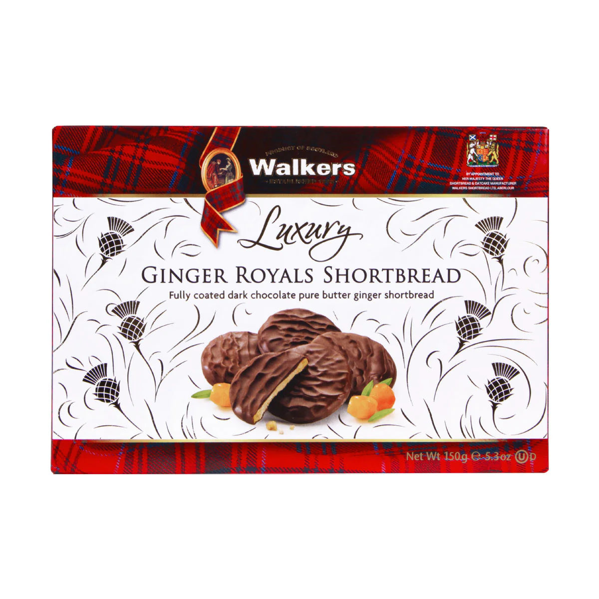 Walkers Luxury Ginger Royals 150g