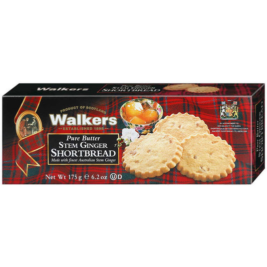 Walkers Stem Ginger Shortbread 175g