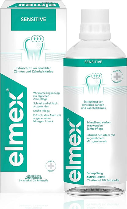 elmex Sensitive Zahnspülung 400ml foodpipe [Lebensmittel-Lieferservice Rostock]