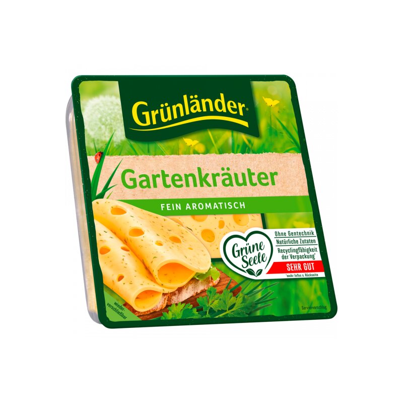 Grünländer Scheiben Gartenkräuter 48% Vollfettstufe 120g