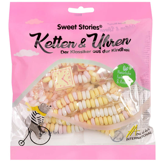 Sweet Stories Traubenzucker Halsketten und Uhren 125g