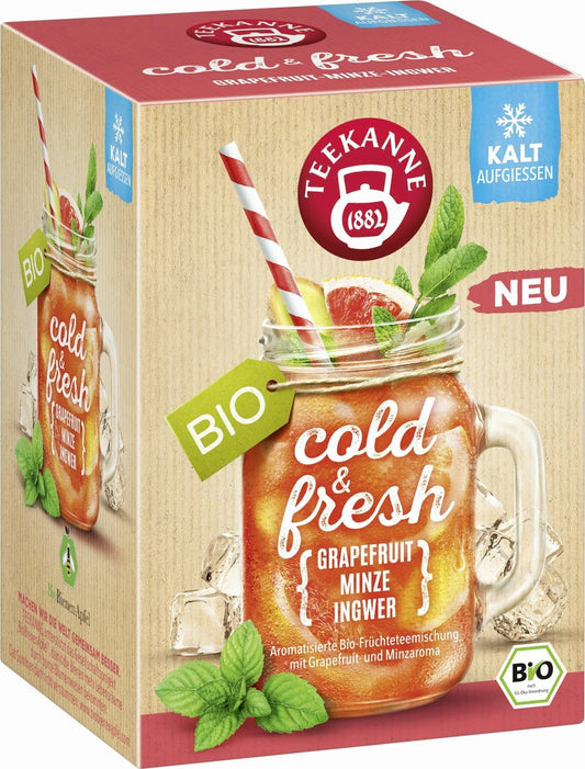 Bio Teekanne Cold&fresh Grapefruit-Minze-Ingwer 15ST 41,25g
