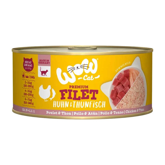 WOW Cat Hühnerfilet mit Thunfischfilet 70g